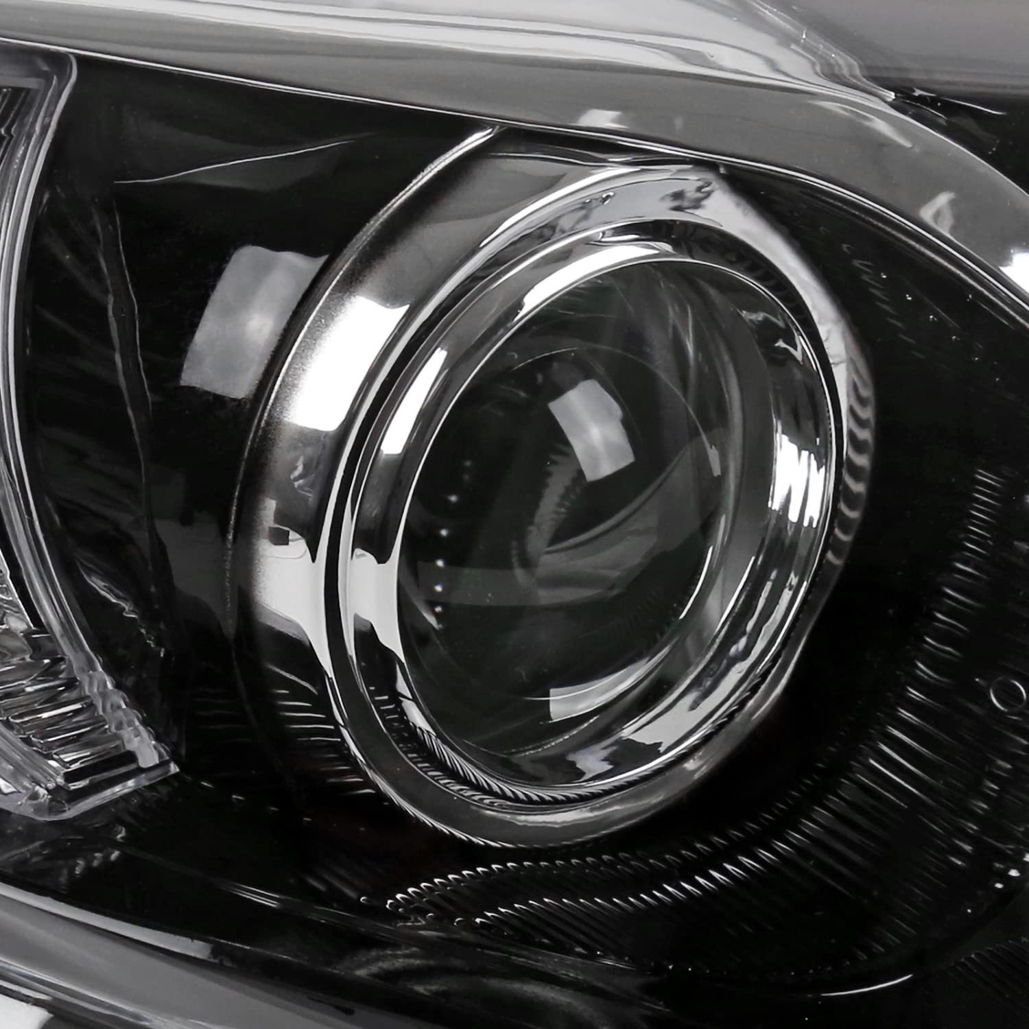 Right Passenger Side SPEC-D TUNING Glossy Black Projector Headlight Compatible with 2012-2014 Toyota Camry