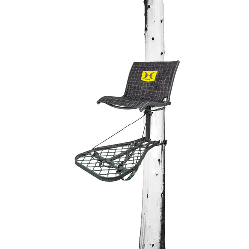 Hawk Hang-On Rival Lite Portable Aluminum Big Game Hunting Tree Stand with 29" x 20.5" Adjustable Platform