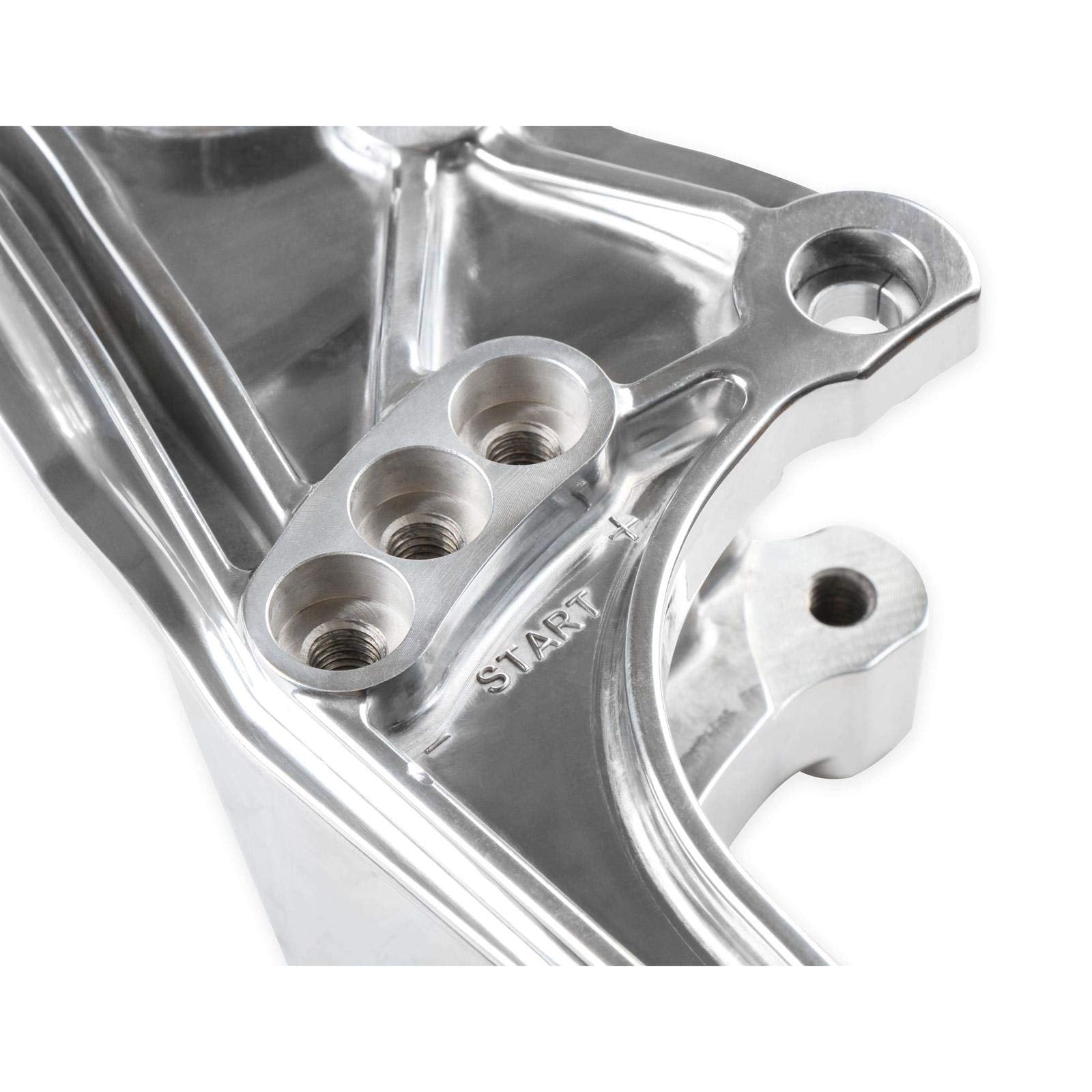 Holley Low 20-155P LS Accessory Drive Bracket - Driver's Side P/S & Alt Bracket Polished