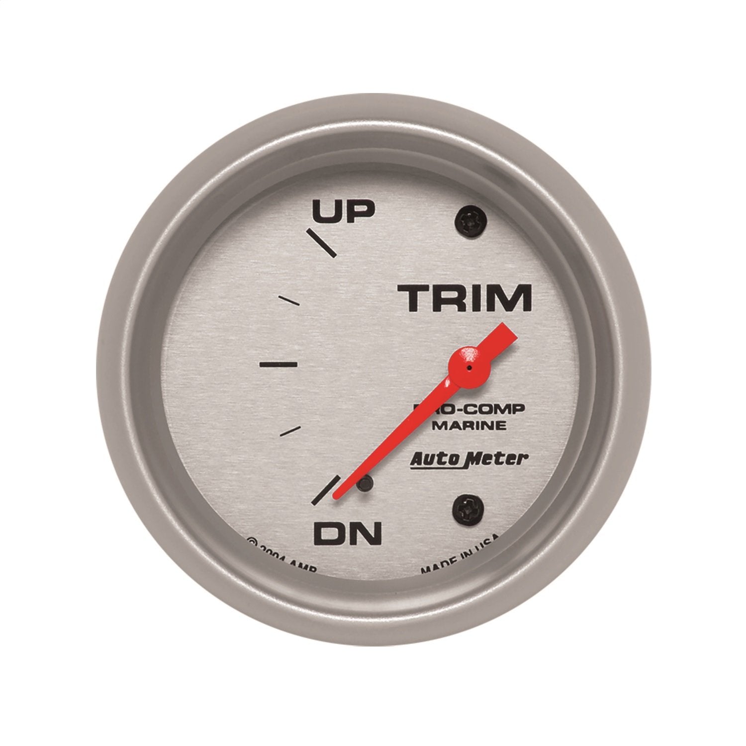 Gauge AutoMeter 200767-33 Trim Level (Marine Silver Ultra-Lite 2 5/8", 0Ωdown-90Ωup, Electric, Marine Silver)