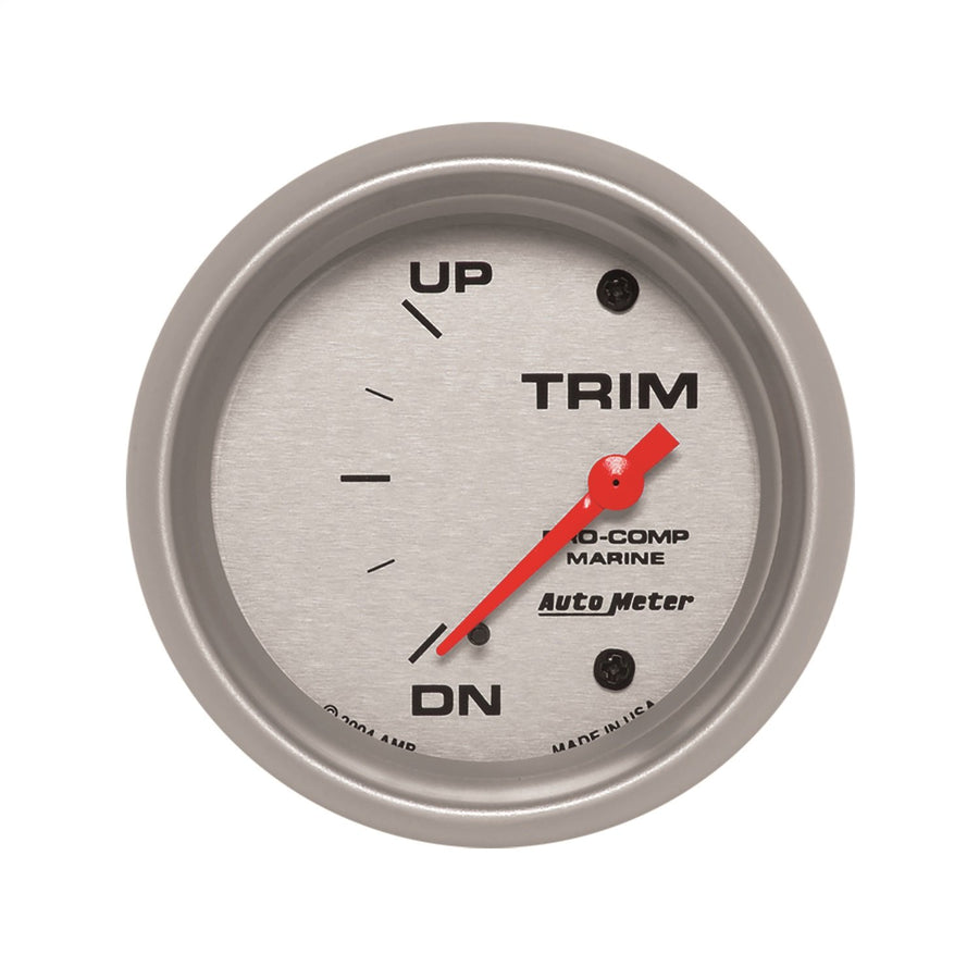 Gauge AutoMeter 200767-33 Trim Level (Marine Silver Ultra-Lite 2 5/8", 0Ωdown-90Ωup, Electric, Marine Silver)