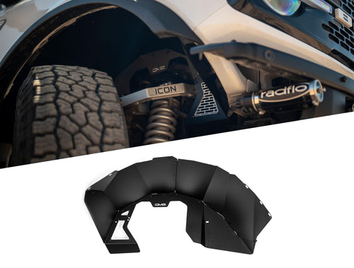 DV8 Offroad Front Fenders Inner for 2021-2025 Ford Bronco | Increases Airflow to Engine | High-Clearance Design | Lightweight & Durable Aluminum Construction | Fully Bolt-On Installation