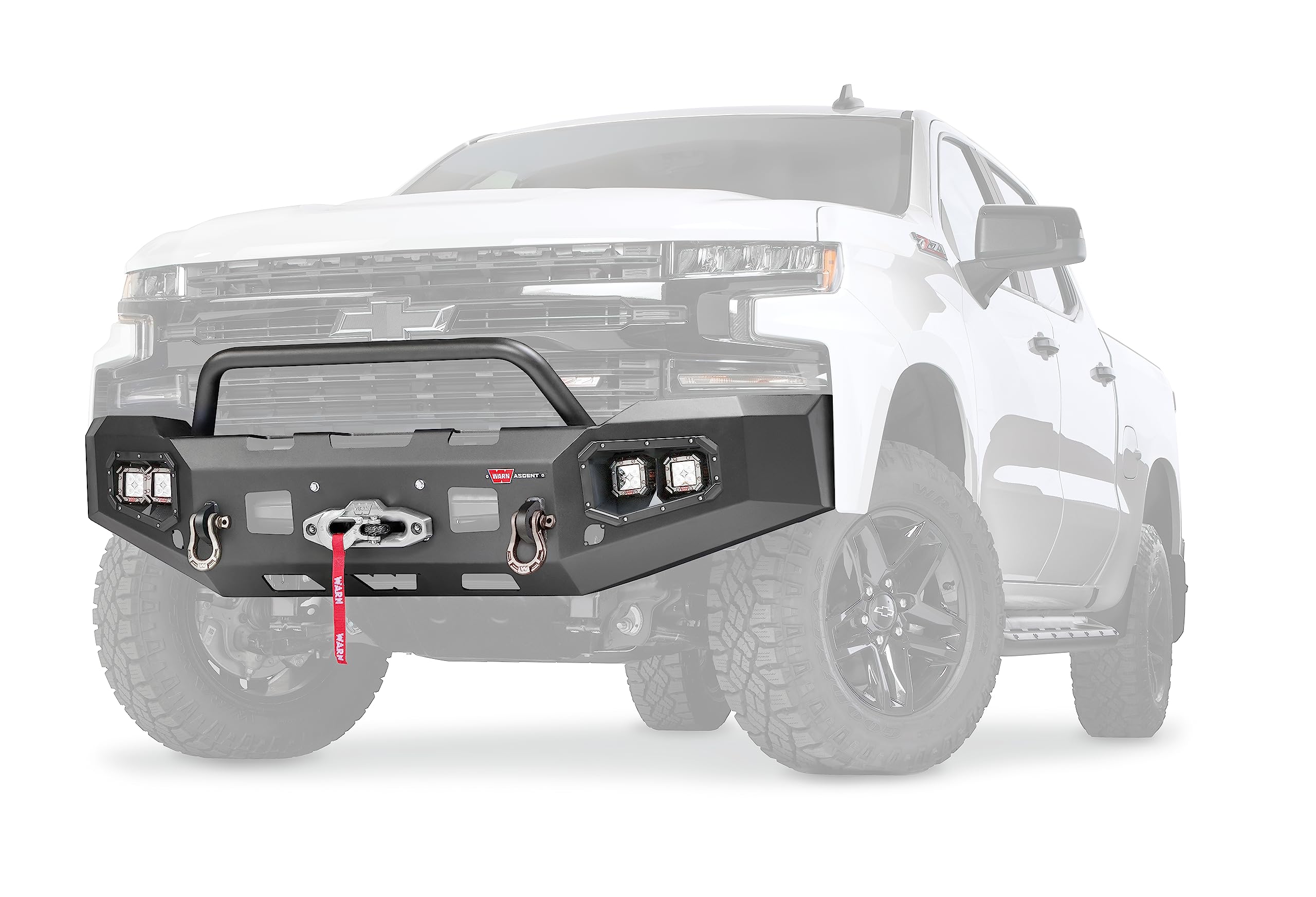 Ascent WARN 105785 Front Bumper, Fits: Chevrolet Silverado 1500 Trucks (2019-2021)