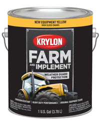 Krylon® Farm & Implement 1974 Brush, High Gloss, New Equipment Yellow, 1 Gallon Architectural Paints, Cat
