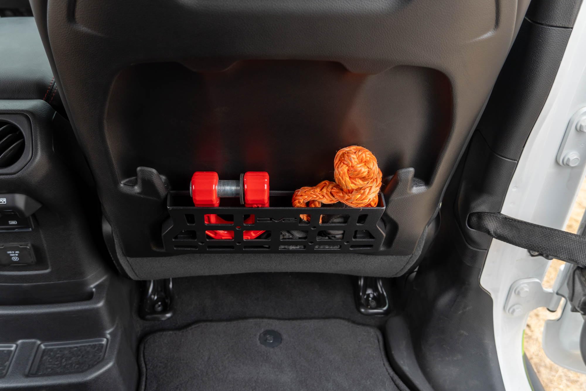 Molle Pockets for DV8 Offroad Seat Back 2018-2025 Jeep Wrangler & Gladiator Rubicon/Mojave | Replaces the Weak Factory Netting | Molle Design for Mounting Gear & Accessories | Black Powder Coat