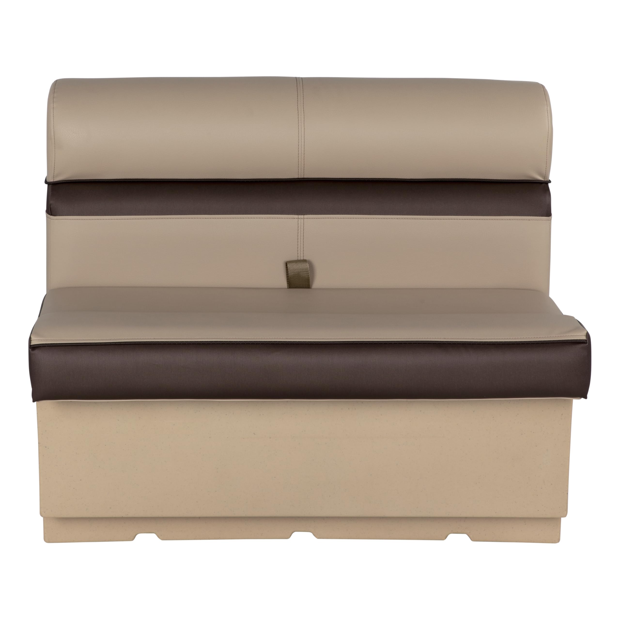 Rockport Series Lippert 36" Straight Pontoon Bench Seat, Measures 36" L x 26" W x 30" H, Marine-Grade Vinyl, High-Density Foam, Easy Installation, Fits Most Pontoons, Sand – 20221094083