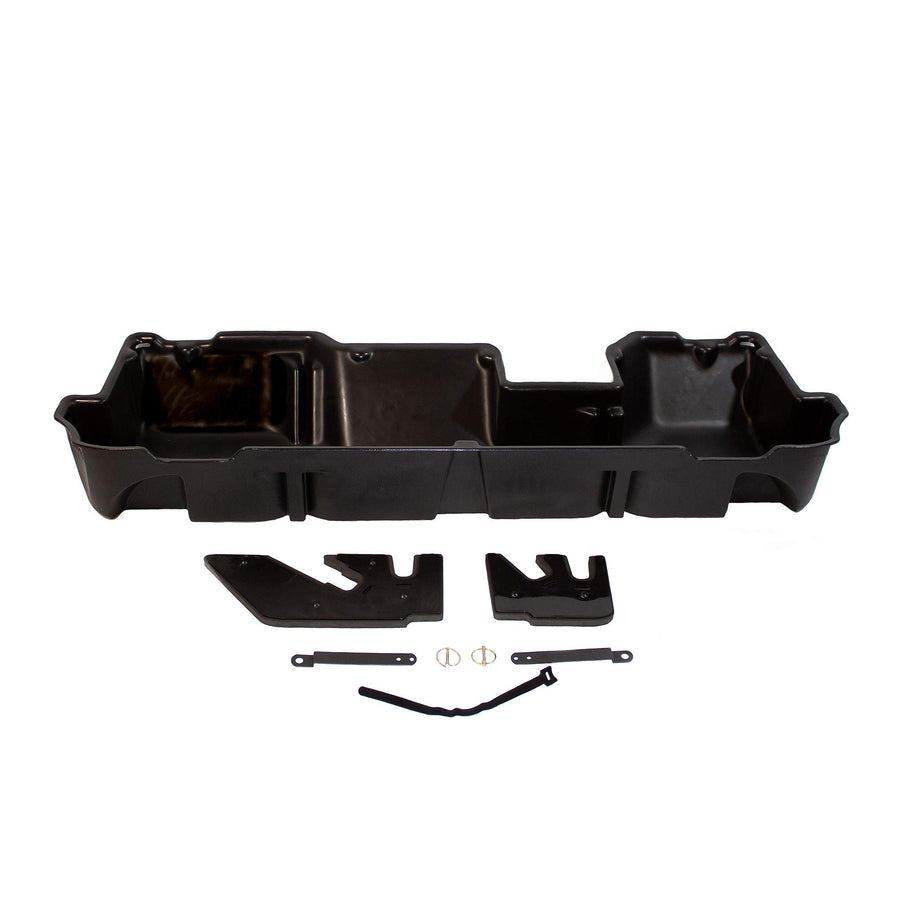 Under Seat Storage DU-HA fits 2019-2024 Ram 1500 Crew Cab New Body Style | Black Heavy-Duty Back Seat Organizer, Includes 2-Piece Dividers | 30100