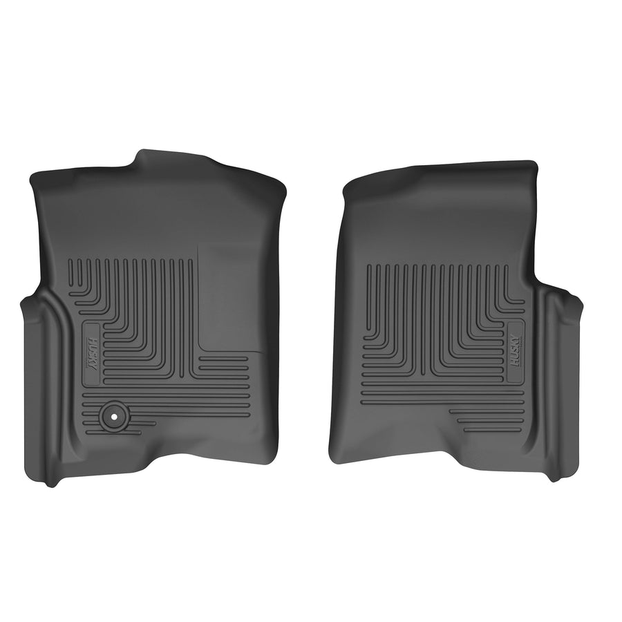 Husky Liners Floor Mats Weatherbeater | Fits 2004-2008 Ford F-150 All Cabs Without Manual Shifter; 2006-2008 Lincoln Mark LT Without Manual Shifter | Front Row, 2-pc Black - 13471