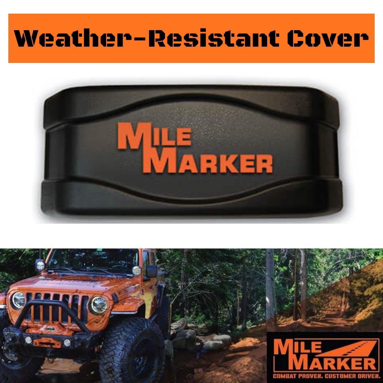Mile Marker Roller Fairlead Cover 8402 - Impact Resistant Cover, Weather-Resistant, Protects Roller Wheels and Bearings from Mud, Road Debris, Elements