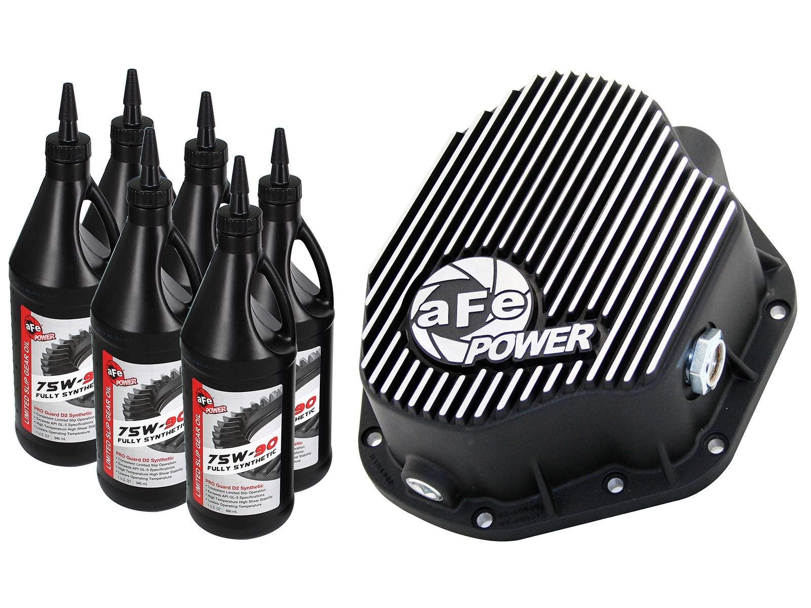 aFe Power Pro Series 46-70032-WL Machined Rear Differential Cover with Gear Oil