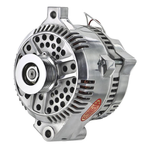 Alt Ford Powermaster 3G Polish 140A 6 grv Pulley Large Frame Str MTG Unthreaded MTG Ear 1-Wire