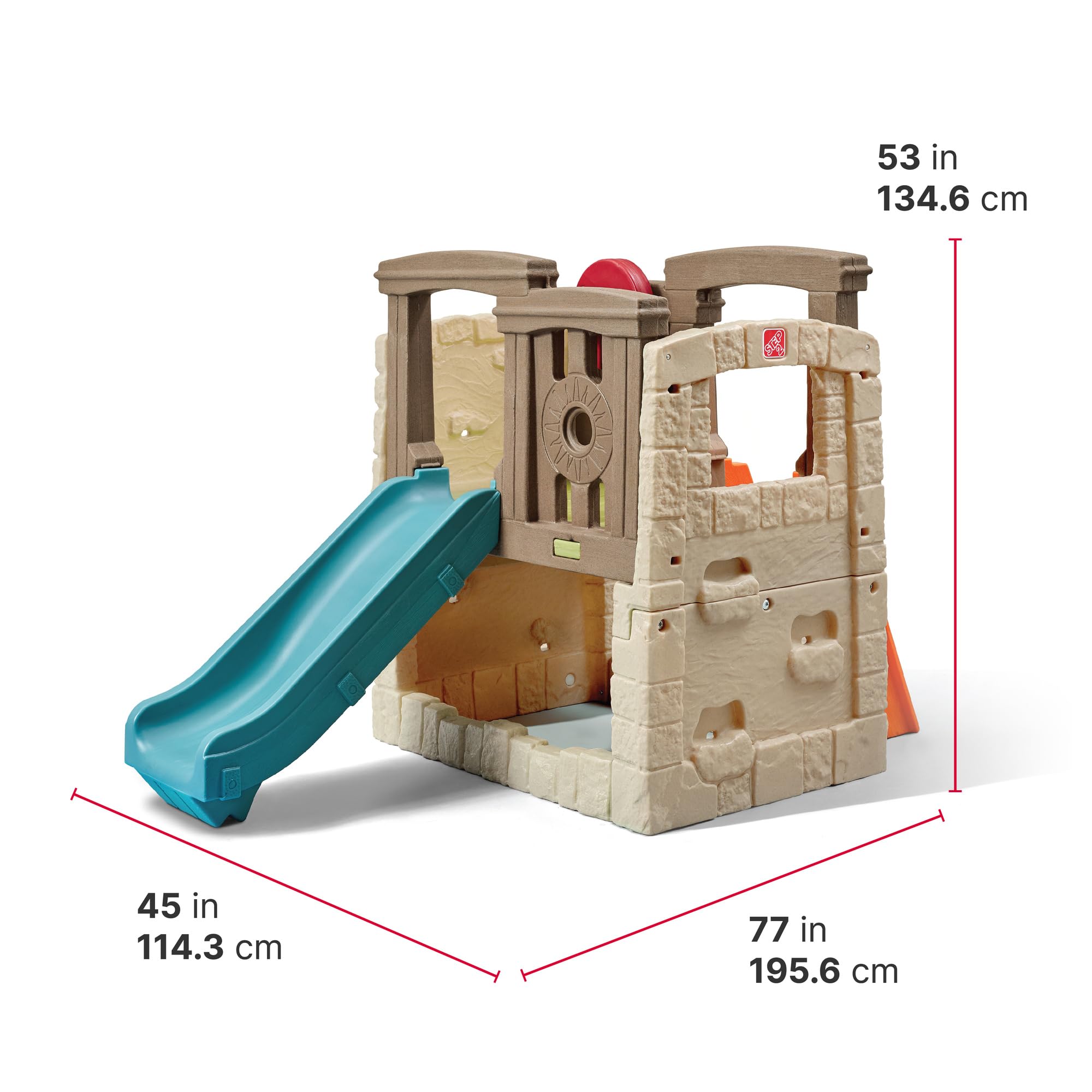Step2 II Woodland Climber Kids Playset, Ages 2 –6 Years Old, Toddler Slide and Climbing Wall, Outdoor Playground for Backyard, Sturdy Plastic Frame, Easy Set Up