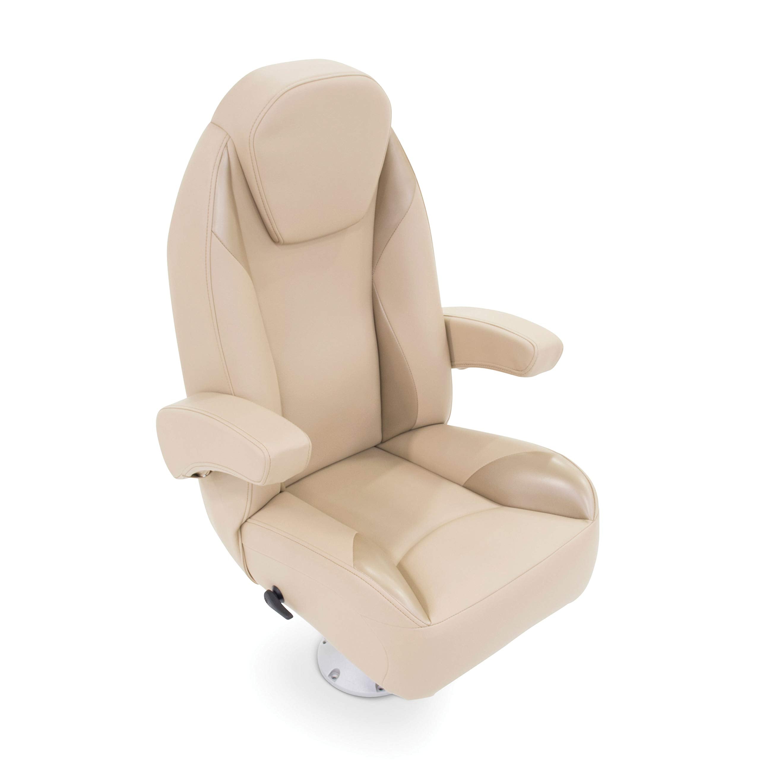 High back TAYLOR MADE PRODUCTS recliner with flip up bolster pontoon helm seat