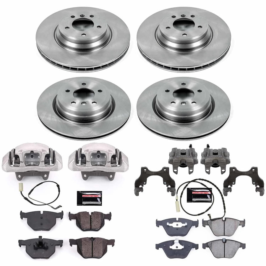 Power Stop KCOE4094 Replacement Autospeciality Front and Rear Caliper Kit- OE Rotors, Ceramic Brake Pads, Calipers For BMW 335d 2009-2010, BMW 335i 2007-2010 [Model Specific]