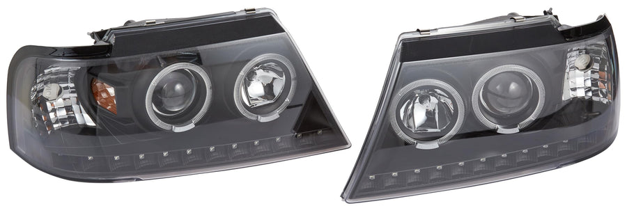 2LHP-EPOR02JM-TM SPEC-D TUNING Projector Headlights Black Housing Clear Lens for 02-05 Ford Explorer
