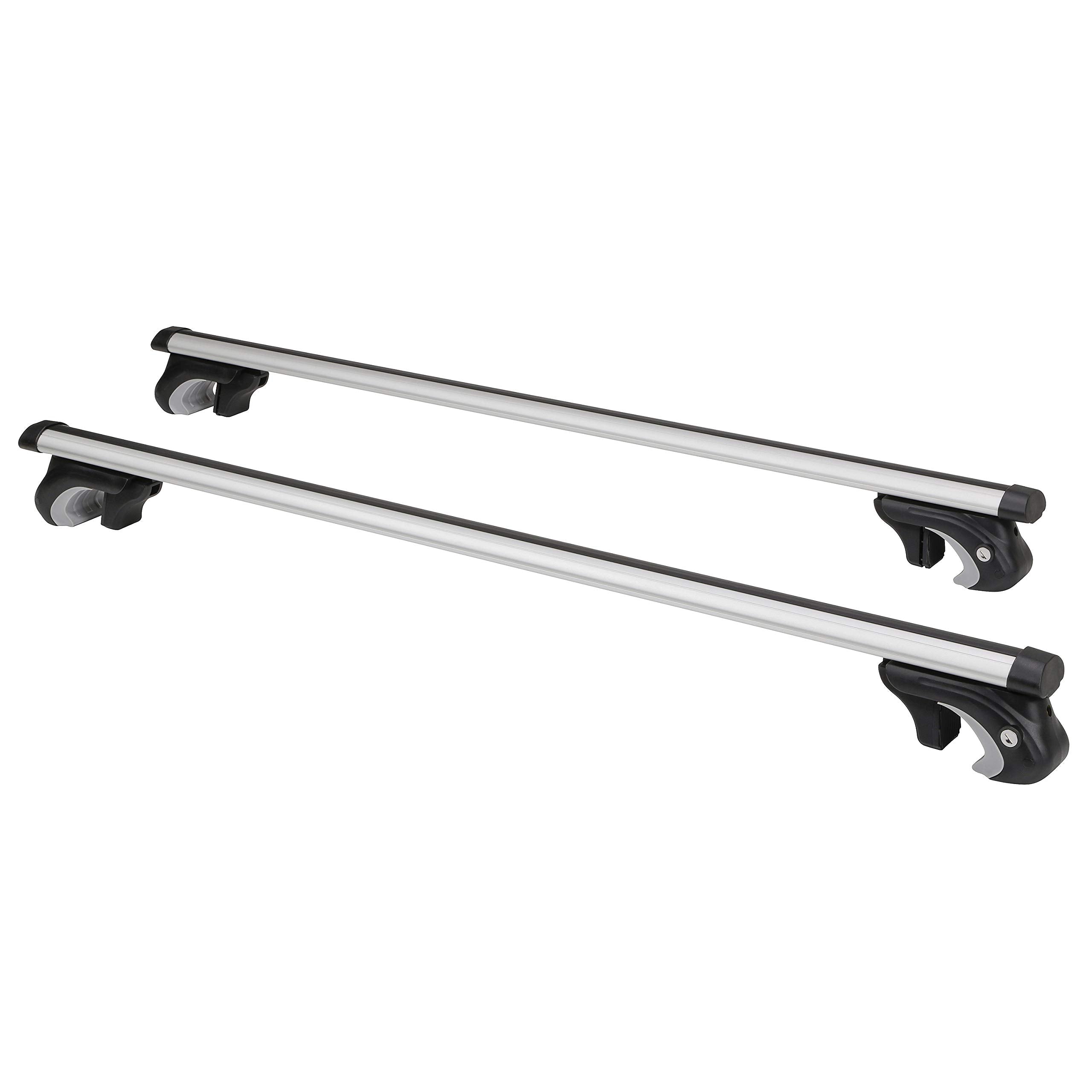 CARGOSMART Universal Cross Bars, 52”x5.8”x3” – Expands Carrying Capacity of Vehicle – Easily Mounts to Existing Raised Side Rails – Solid Steel Construction - No Assembly Required