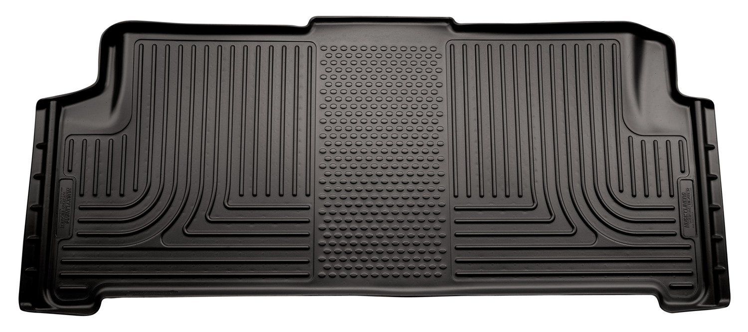 Husky Liners Floor Mats Weatherbeater | Fits 2008-2016 Chrysler Town & Country Stow-N-Go, 2008-2020 Dodge Grand Caravan Stow-N-Go | 2nd Row, 1-pc Black - 19081