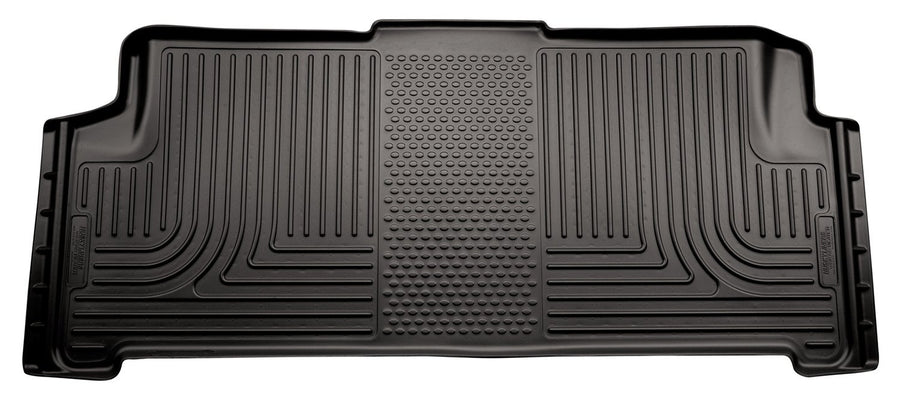 Husky Liners Floor Mats Weatherbeater | Fits 2008-2016 Chrysler Town & Country Stow-N-Go, 2008-2020 Dodge Grand Caravan Stow-N-Go | 2nd Row, 1-pc Black - 19081