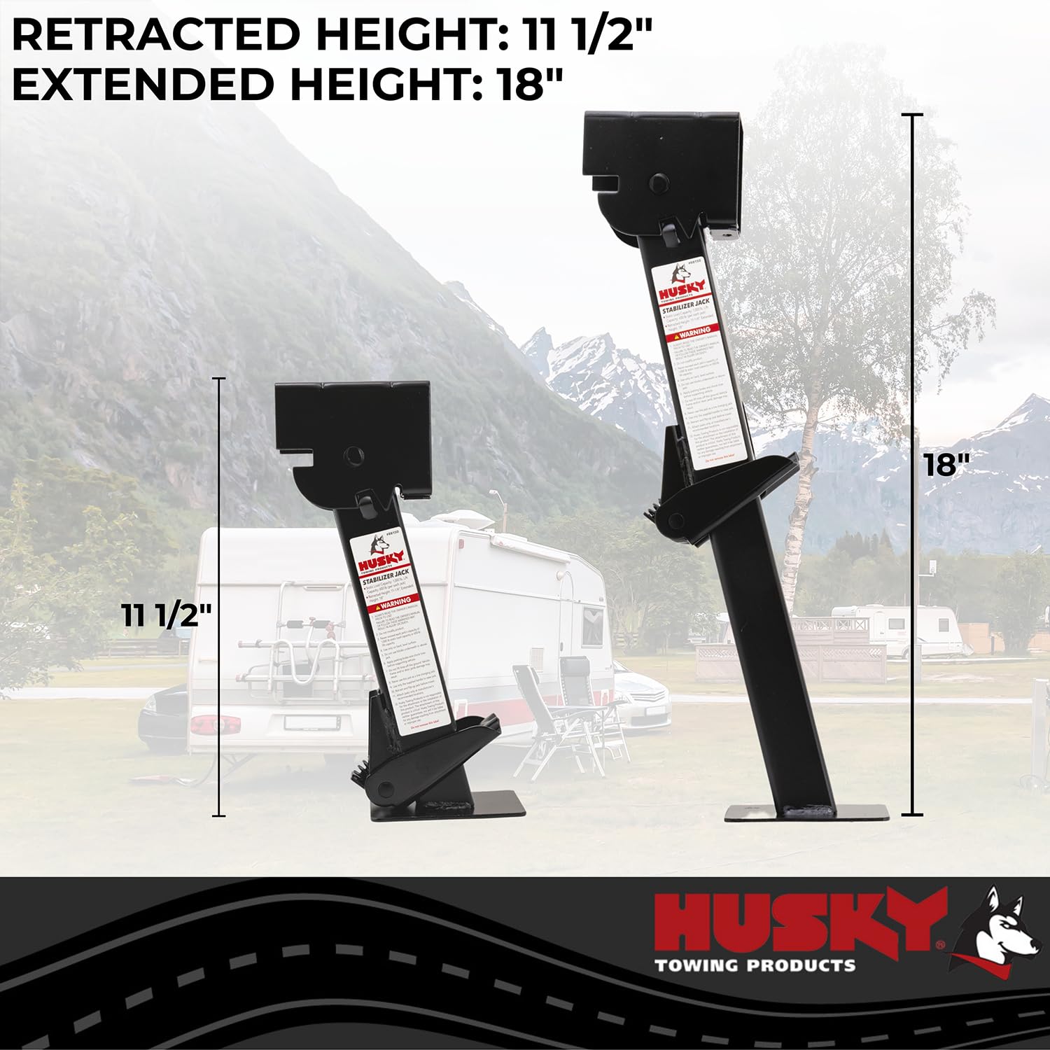 Drop Leg Husky Towing Stabilizer Jacks 2-pack 88150