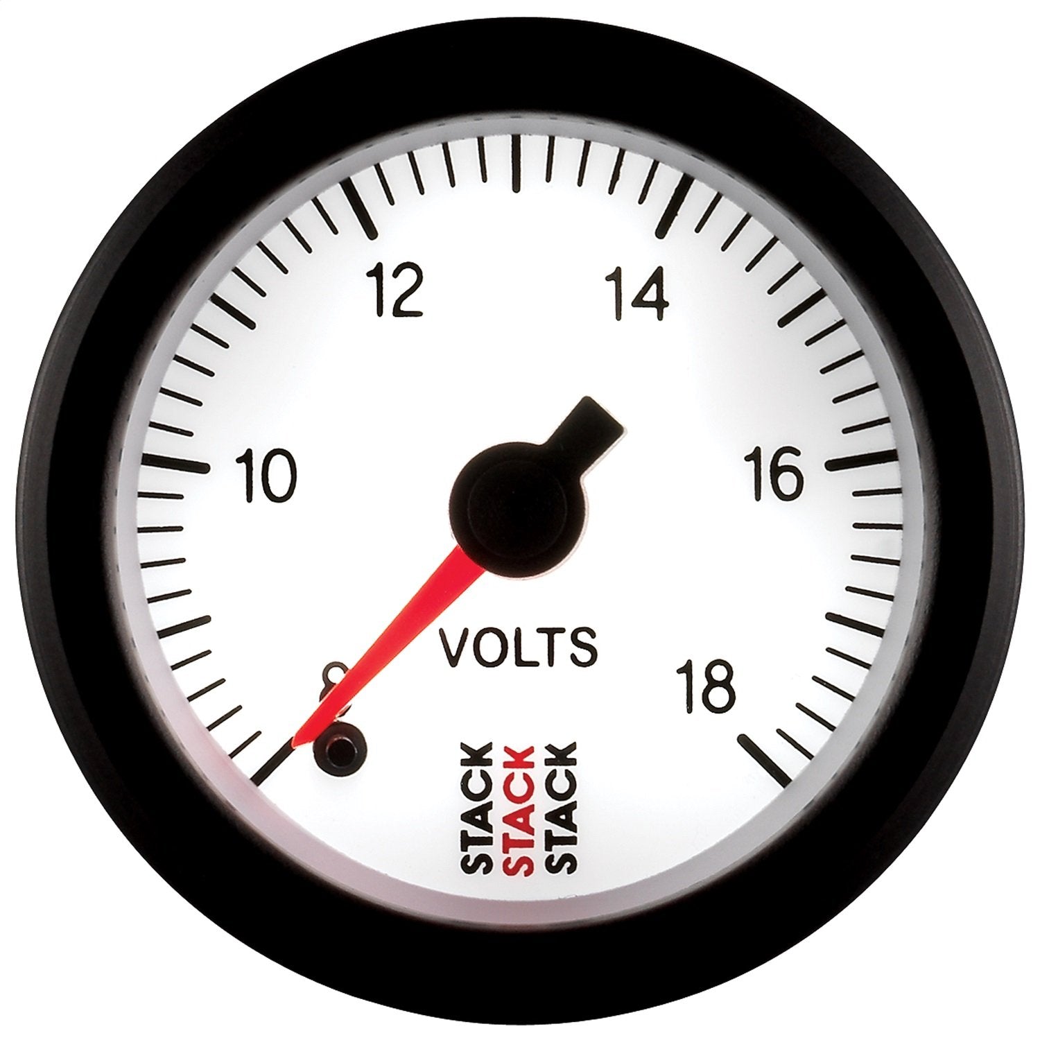52mm Stack ST3366 Professional Stepper Motor White 8-18V Battery Voltage Gauge