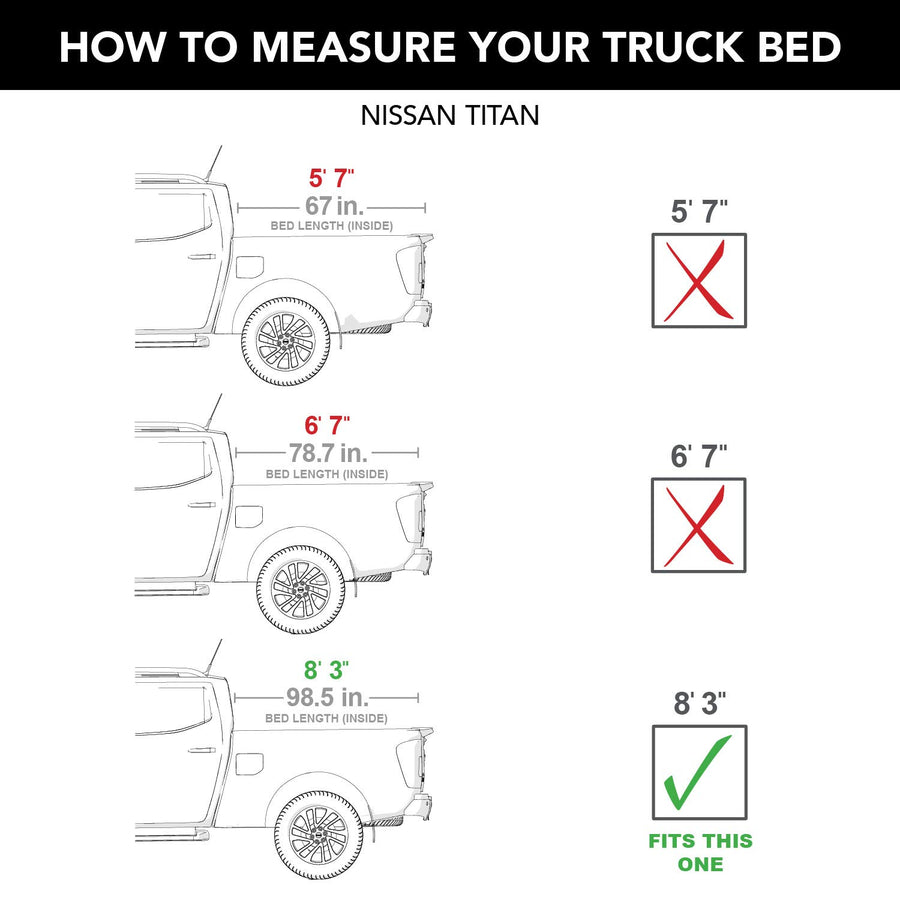 TruXedo RealTruck Pro X15 Soft Roll Up Truck Bed Tonneau Cover | 1409001 | Fits 2016 - 2024 Nissan Titan w/ or w/o Track System 8' 3" Bed (98.5")