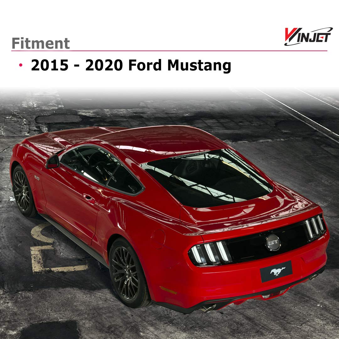 Euro Style Winjet Compatible with 2015 2016 2017 2018 2019 2020 Ford Mustang LED Sequential Tail Lights Rear Lamps (Clear)