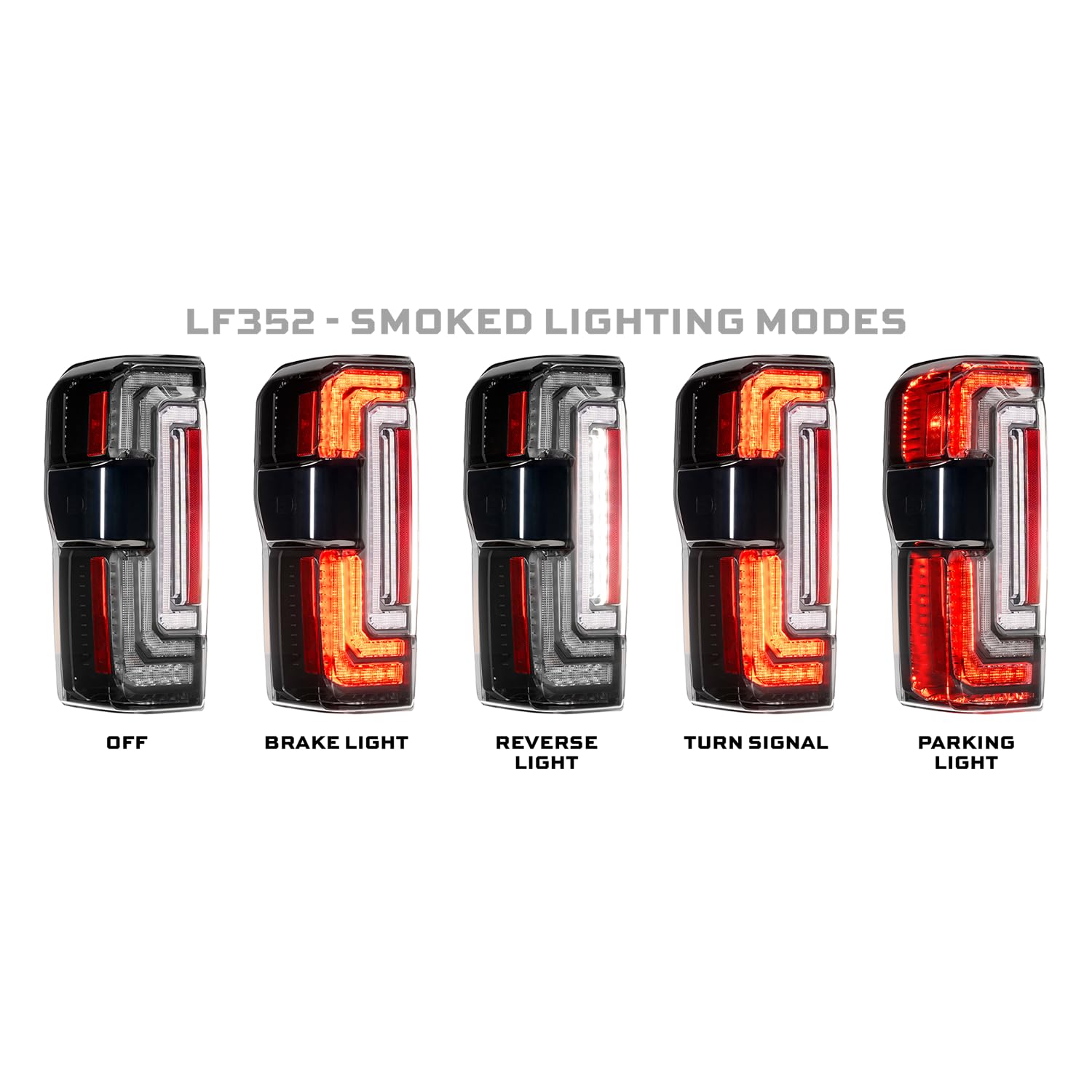 Morimoto Smoked XB LED Tail Lights for 2023-2026 Ford Super Duty (LF352)