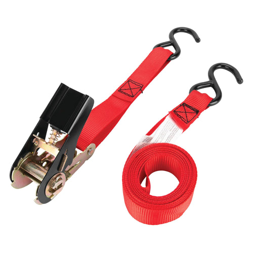 4Pk Performance Tool W1870 1-Inch X 10' Tie Down Straps SecureX - Heavy Duty Ratchet Straps for Securing Cargo, Trucks, Trailers, and Boats