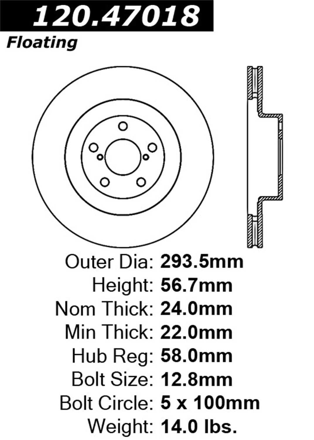 Sport Drilled/Slotted Brake Rotor StopTech 127.47018R (Front Right), 1 Pack