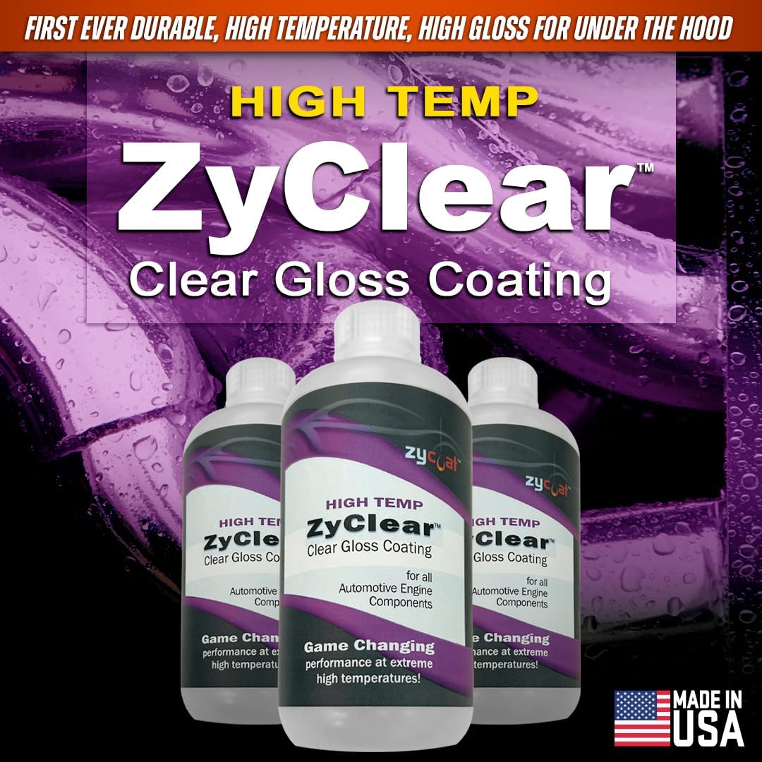 ZyClear ZyCoat 15008 High Gloss, High Temperature Clear Coat - Clear, 8 Ounce