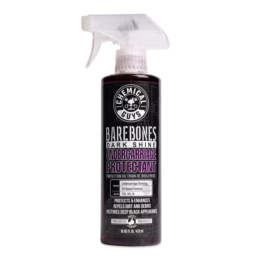 Chemical Guys Bare Bones TVD_104_16 Premium Dark Shine Spray for Undercarriage, Tires and Trim, Safe for Cars, Trucks, Motorcycles, RVs & More, 16 fl oz