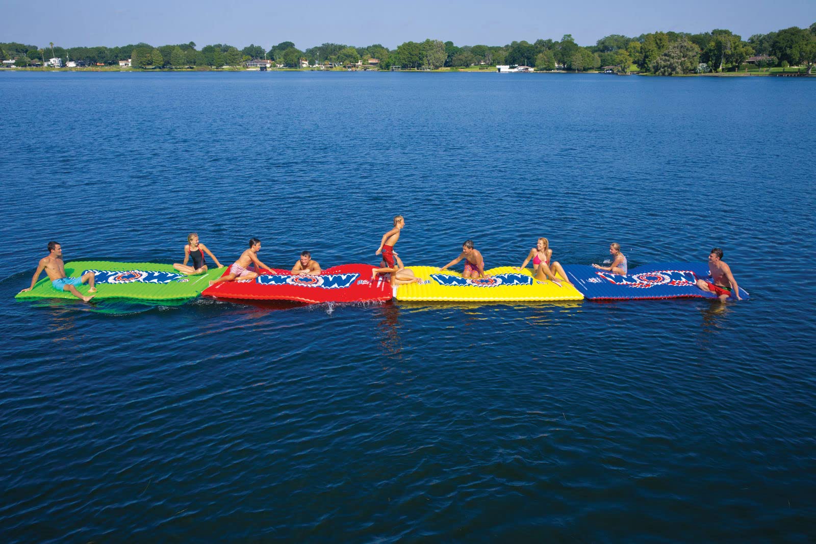 Inflatable Water Walkway Wow Sports, Inflatable Water Mat Pool Float, Ideal for Kids and Adults, 10 x 6 Feet
