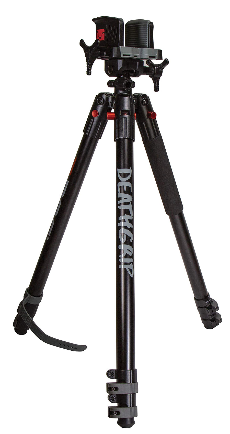 DeathGrip BOG Aluminum Tripod with Durable Aluminum Frame, Lightweight, Stable Design, Bubble Level, Adjustable Legs, Shooting Rest, and Hands-Free Operation for Hunting, Shooting, and Outdoors