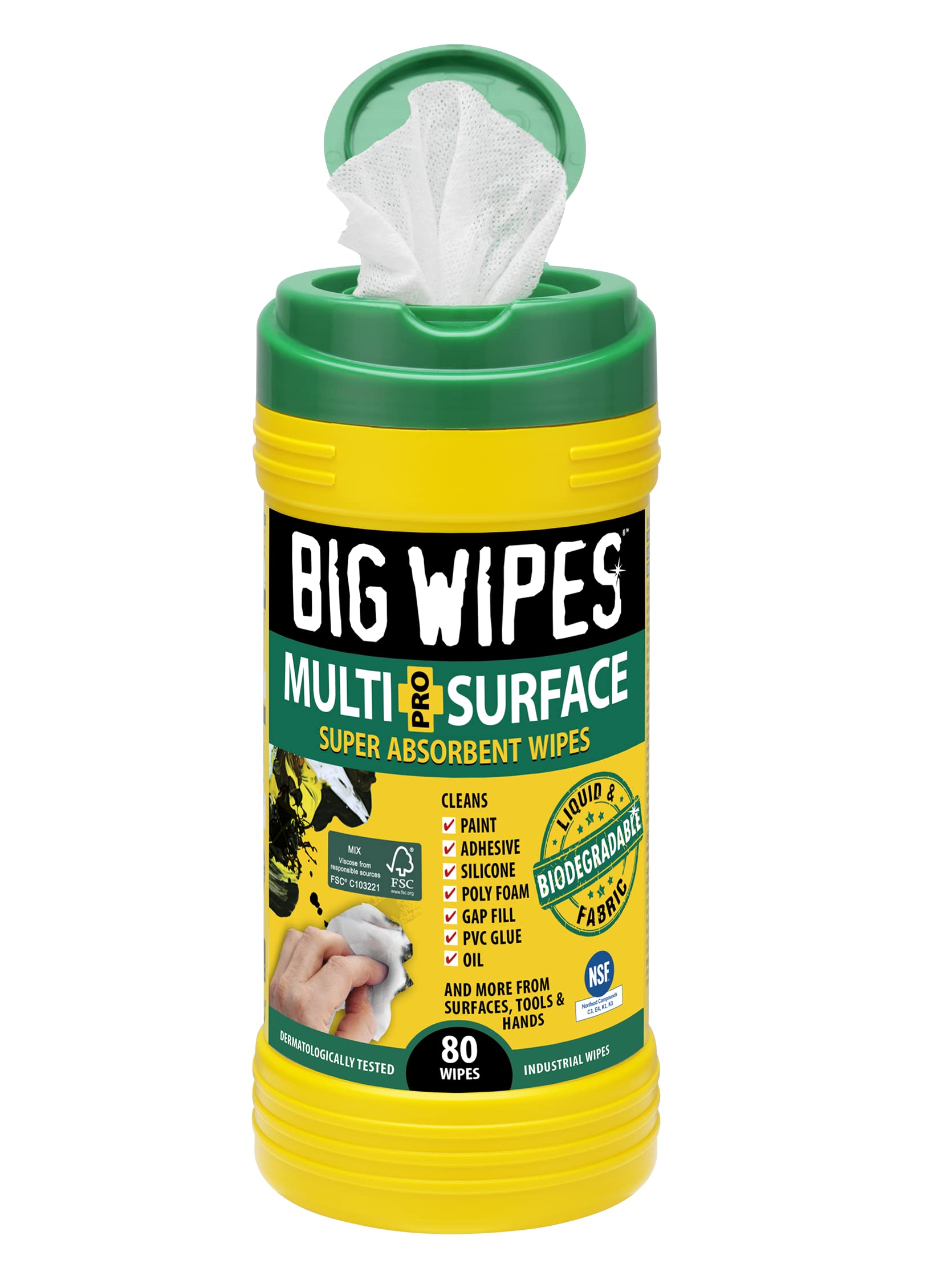 WIPES BIG Multi-Surface 80 Count (80 Count (Pack of 1), Multi-Surface)