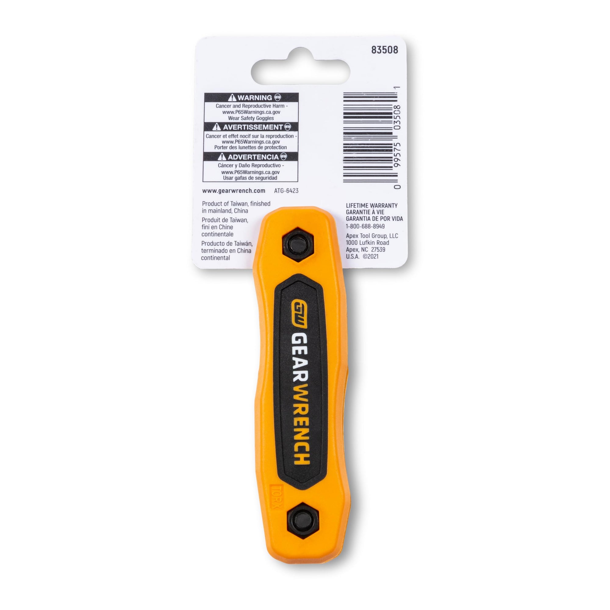 8 Piece GEARWRENCH Torx Folding Hex Key Set - 83508