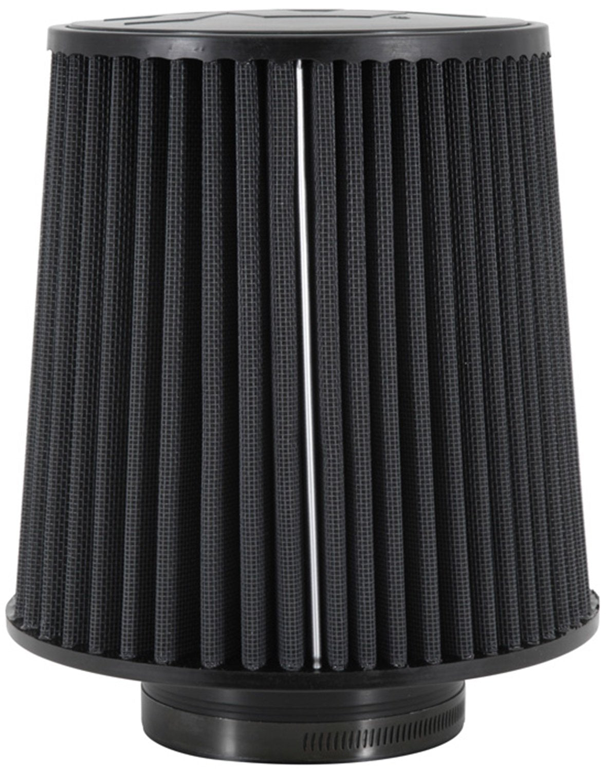 K&N Lifetime Dryflow Universal Clamp-On Air Filter: Dry Synthetic, Washable, Oil-Free: Flange Diameter: 4 In, Filter Height: 8 In, Flange Length: 1.5 In, Shape: Round Tapered, RU-5171HBK