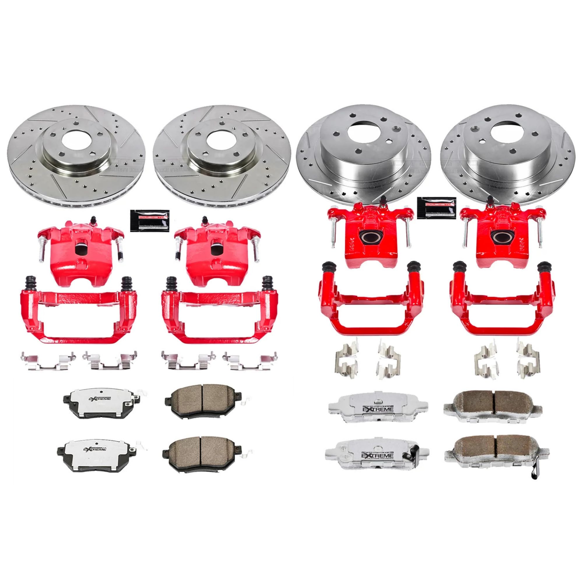 Power Stop Z26 KC117-26 Front & Rear Street Warrior Brake Kit Nissan For Nissan Maxima 2007-2008 [Model Specific]