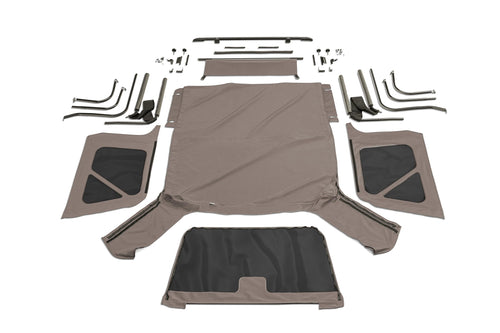 Complete Soft Top for Jeep Wrangler TJ RAMPAGE PRODUCTS | Tinted Windows, Includes Frame & Hardware, Vinyl, Black Diamond | 68836 | Fits 1997-2006 Jeep Wrangler TJ with Full Steel Doors