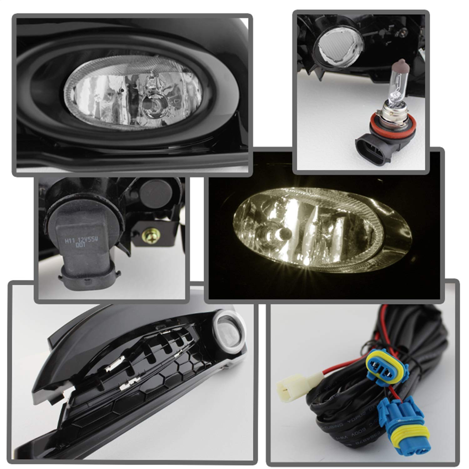 Fog Lights Xtune 5077745 Black/Clear