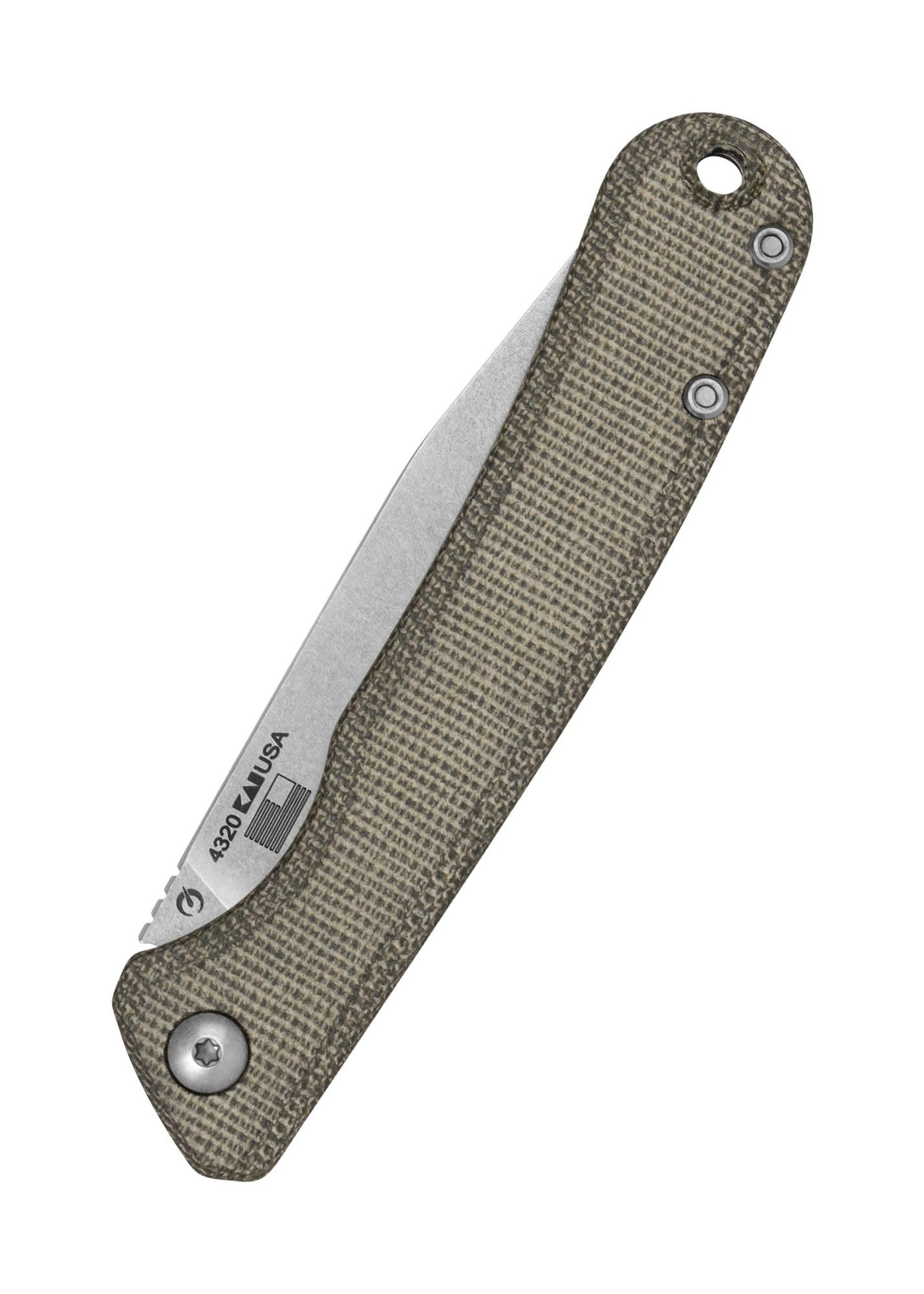 Kershaw Folding Federalist Pocket Knife, Manual Folder with Nail Nick, 3.25 inch CPM 154 Stainless Steel Blade, Made in the USA, Green