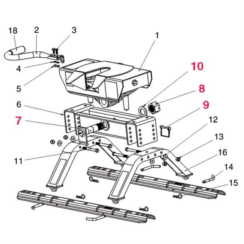 Pivot Pin Kit Husky Towing Products for 16Kw & 26Kw 31574