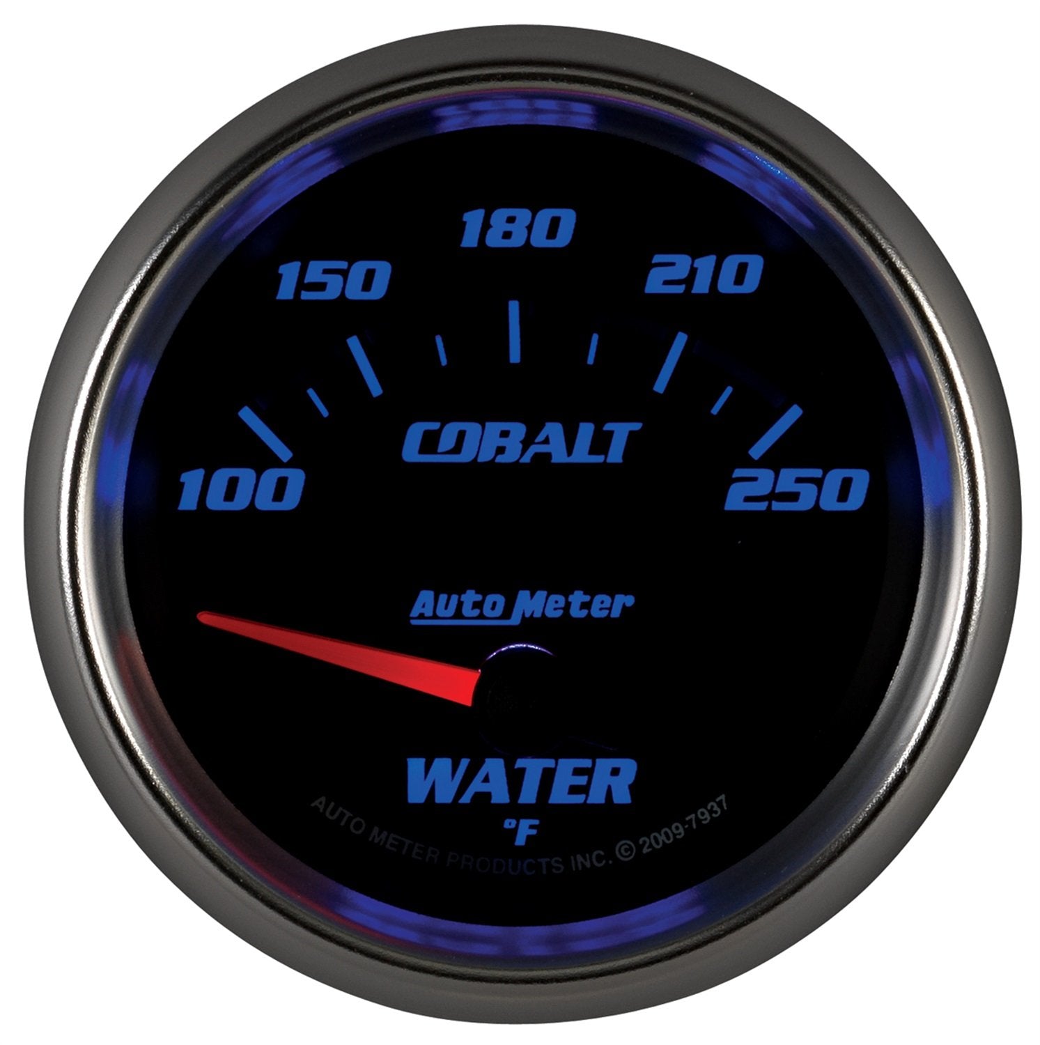 Auto Meter Cobalt 2-5/8" 100-250 Degree F Short Sweep Electric Water Temperature Gauge 7937