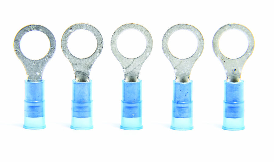 Camco 63191 5/16" Stud Blue 16-14 Gauge Insulated Ring Terminal - Pack of 5