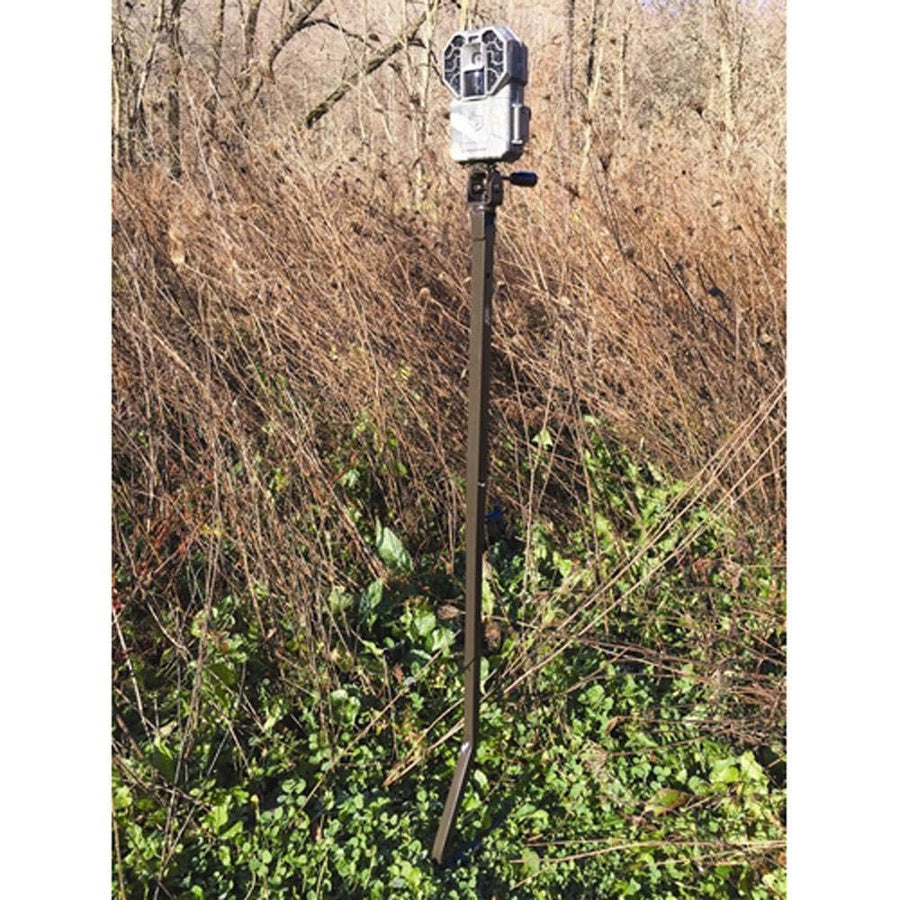 HME Ground Mount Trail Camera Holder with 360-degree Rotational Camera Head Durable Weather-Resistant Housing Easy Installation & Versatile Compatibility
