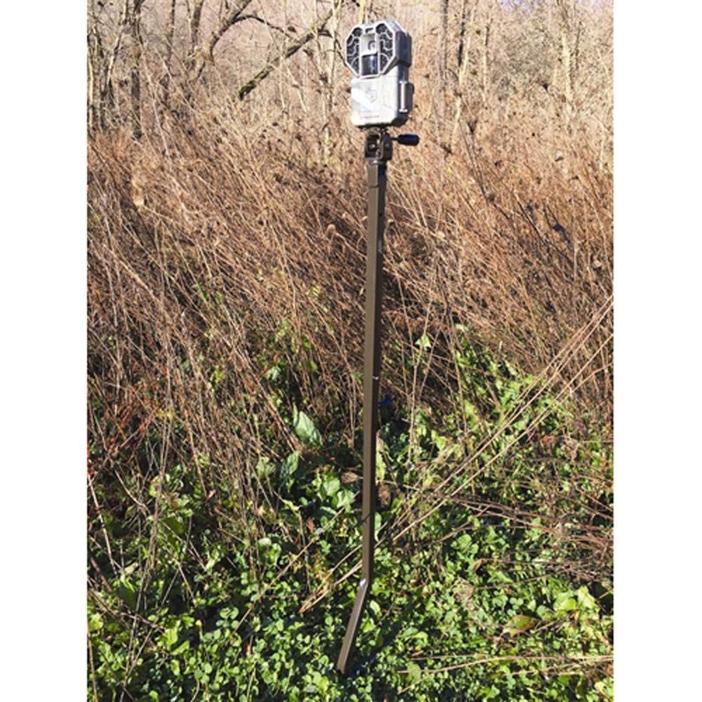 HME Ground Mount Trail Camera Holder with 360-degree Rotational Camera Head Durable Weather-Resistant Housing Easy Installation & Versatile Compatibility