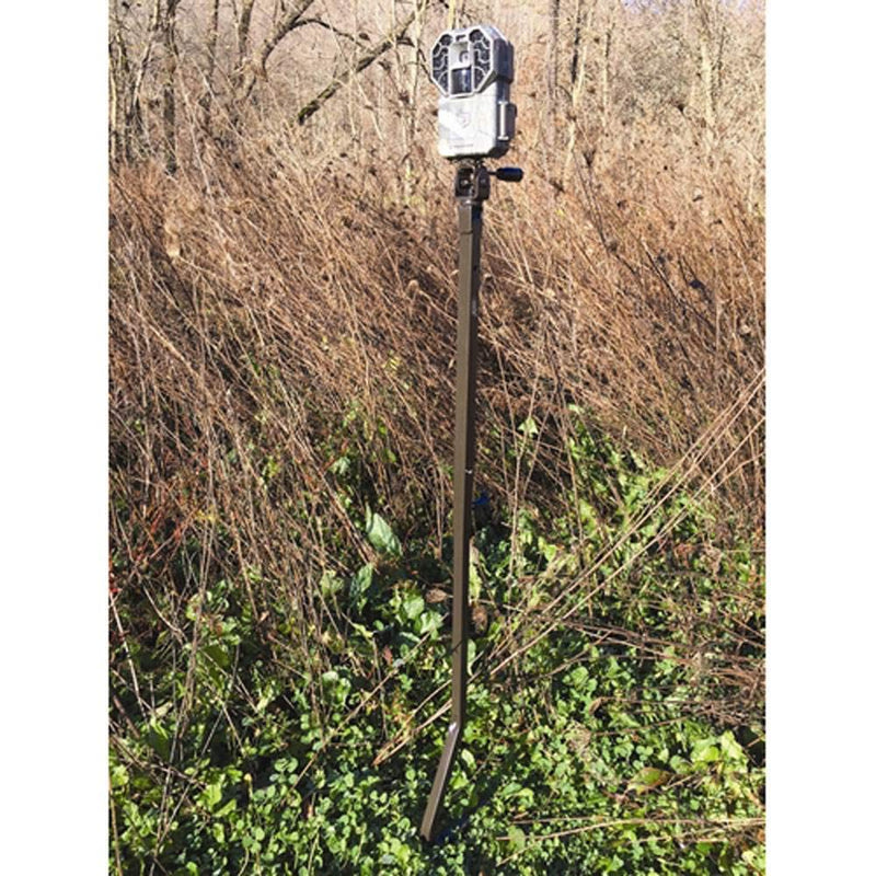 HME Ground Mount Trail Camera Holder with 360-degree Rotational Camera Head Durable Weather-Resistant Housing Easy Installation & Versatile Compatibility