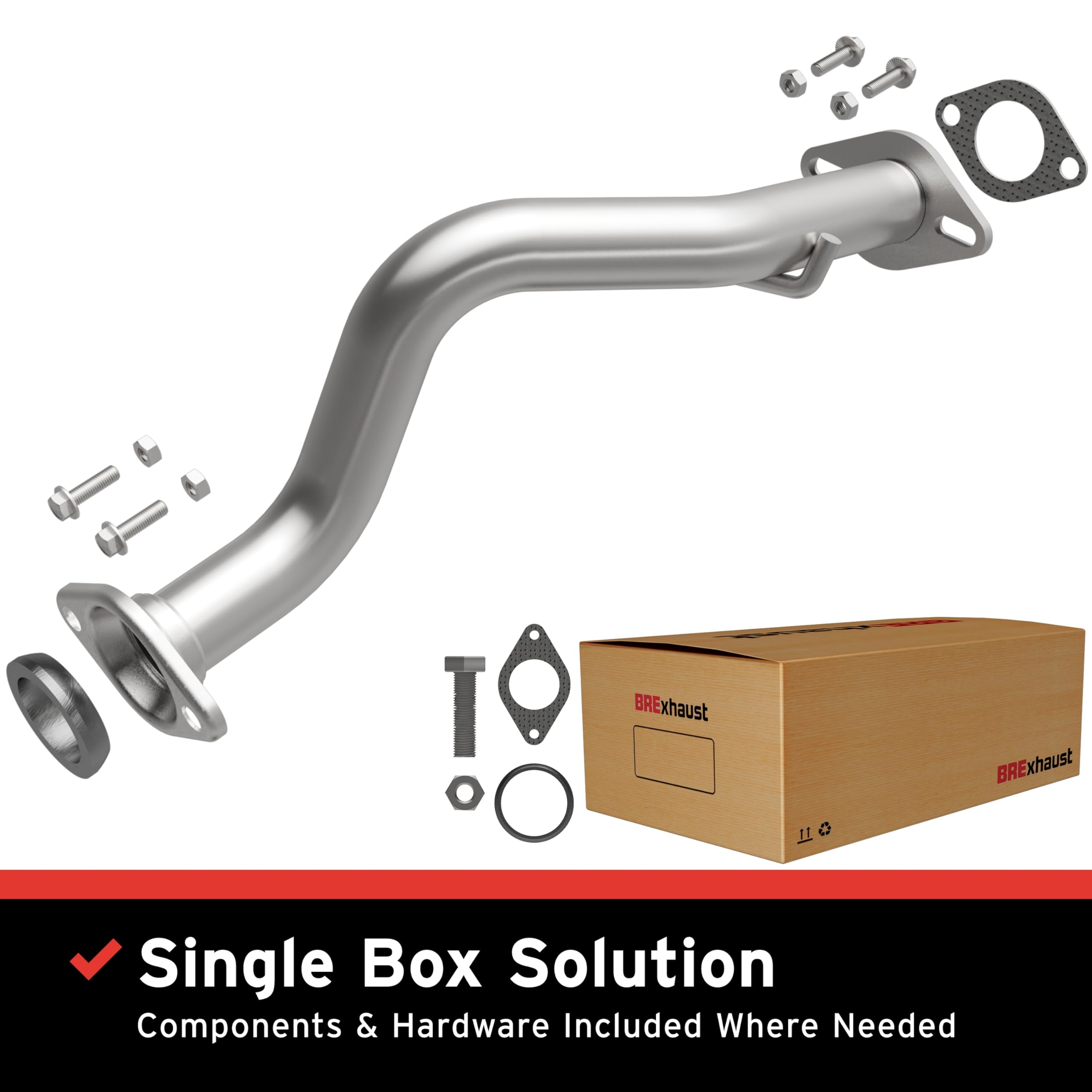Replacement BRExhaust Front Pipe Kit 107-0108: Direct-Fit, Compatible with 06-12 Eclipse 2.4L