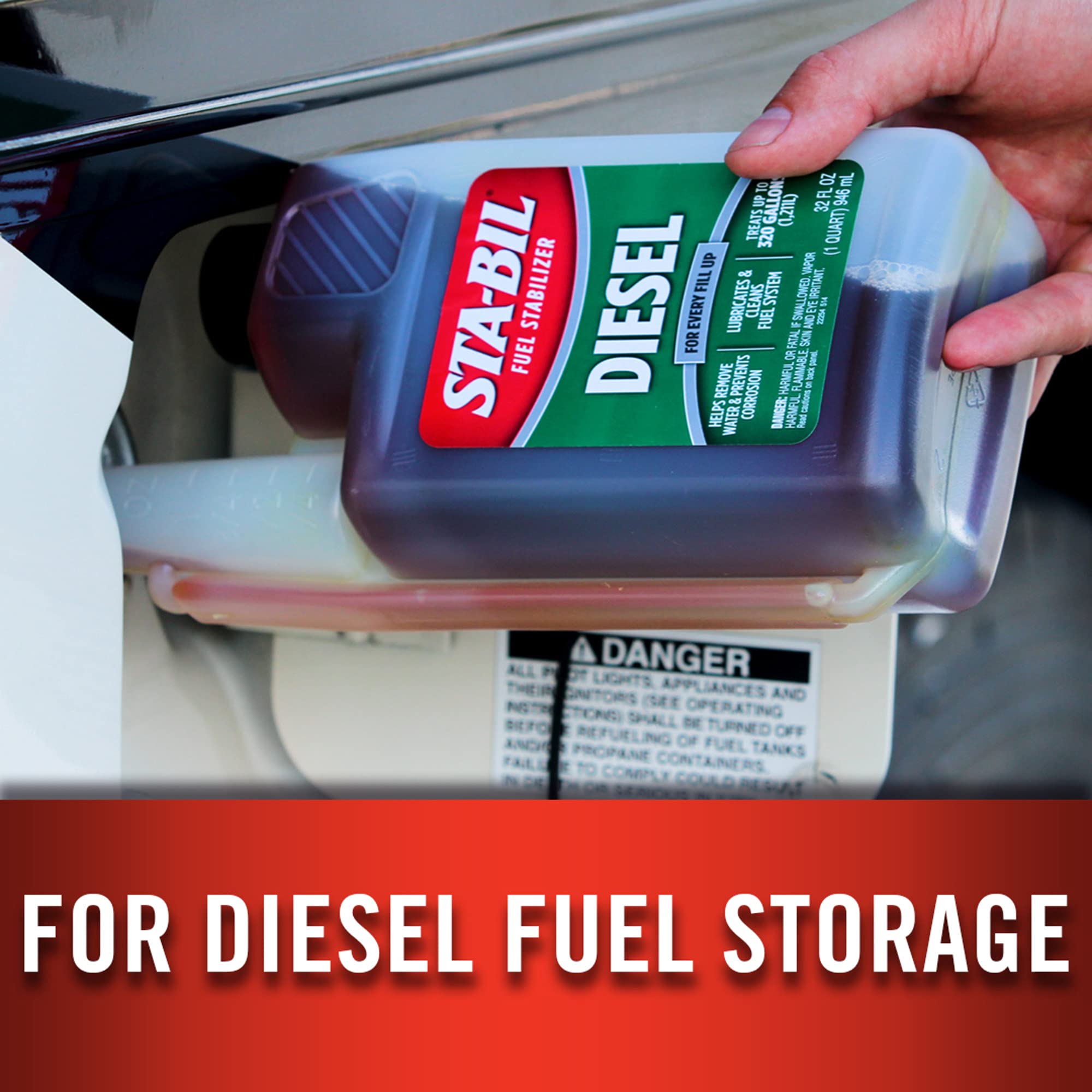 Diesel Fuel Stabilizer And Performance Improver STA-BIL - Keeps Diesel Fuel Fresh For Up To 12 Months - Lubricates And Cleans The Fuel System - Treats 320 Gallons, 32 fl. oz. (22254)