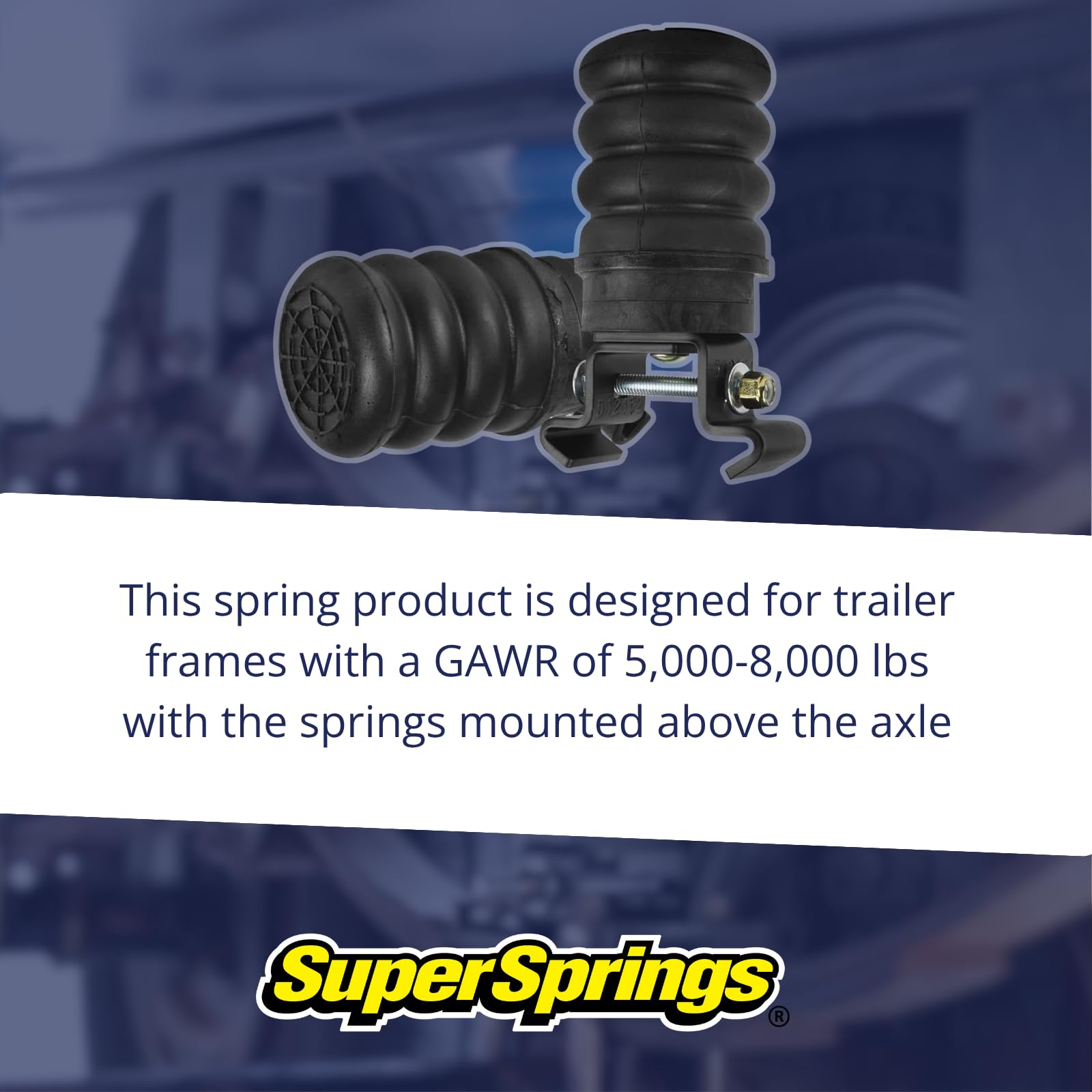 SuperSprings Pair of Left and Right TSS-106-47 Trailer SumoSprings | GAWR of 3,000-5,000 lbs | Reduces G-Force in Trailer by 68% | Removes Sway, Hop and Body Roll