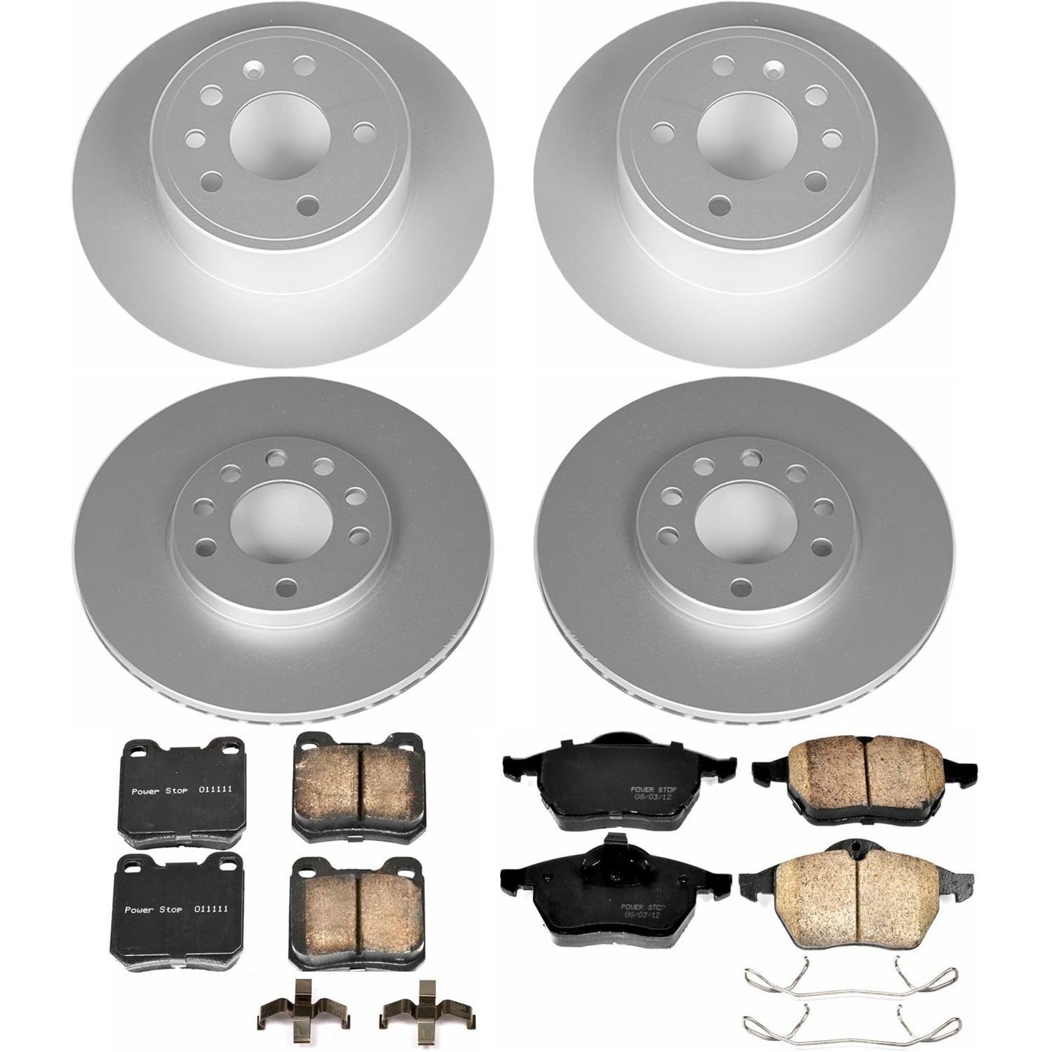 Power Stop Z23 Evolution Geomet Coated Brake Kit Front and Rear For Saab 900 1997-1998 [Model Specific]